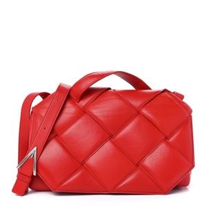 Bottega Veneta Nappa Maxi Intrecciato Padded Top Handle Shoulder Bag Nail Polish
